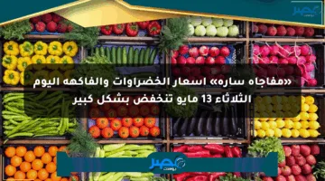 «مفاجأة سارة» أسعار الخضراوات والفاكهة اليوم الثلاثاء 13 مايو تنخفض بشكل كبير